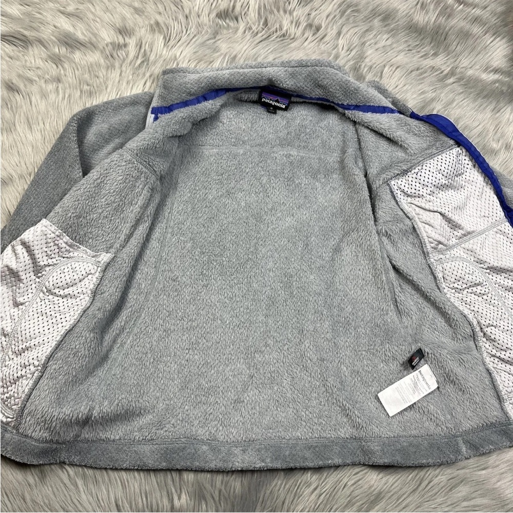 Patagonia Full Zip Retool Jacket Fleece Gray Blue Size Medium - Picture 5 of 15